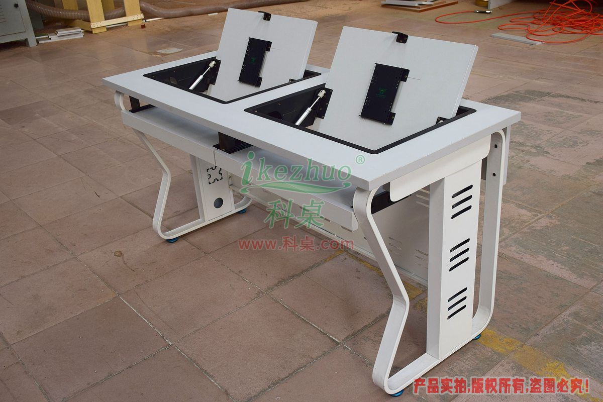 科桌家具,翻轉電腦桌,雙人電腦桌,雙人位金屬腳架帶邊框翻轉電腦桌K16-C 科桌家具,翻轉電腦桌,雙人電腦桌,雙人位金屬腳架帶邊框翻轉電腦桌K16-C